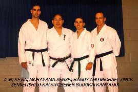 Kevin; Murayama sensei; Randy and Michael (Shito-Kai Kitchener Budokai Kan Dojo).