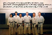 (R-L): Ed Docherty (Chito-Kai Whitby Dojo) - Host; Moledzki sensei (Karate-do Shito-kai Canada), Kyosji McCarthy; Dave Chong (Chito-Kai Guildwood Dojo).