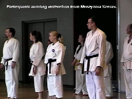 Participants awaiting instruction from Murayama sensei.