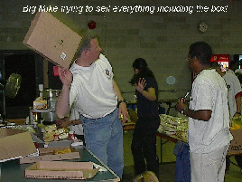 Big Mike trying to sell everything, including the box!