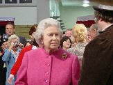 Her Majesty Queen Elizabeth II arrives on her tour looking very serious.